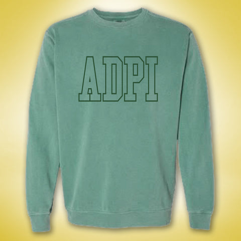 Alpha Delta Pi Light Green Sweatshirt